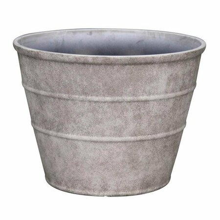 L&G SOLUTIONS 12 in. H X 16 in. D Polyresin Hamilton Planter Stone PVF5116TSI